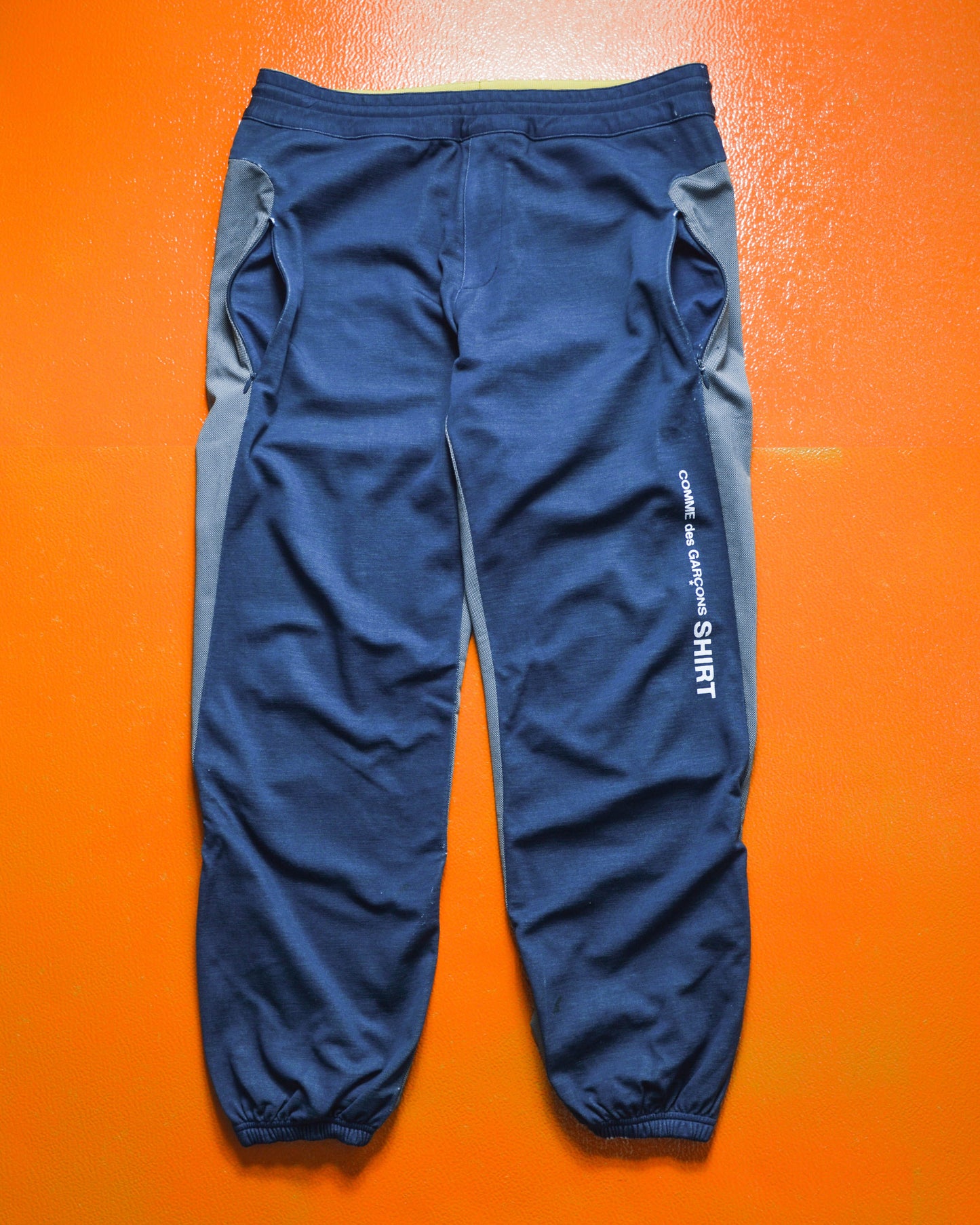 Comme Des Garçons Shirt Panelled Wool Poly Track Pants (~S~)