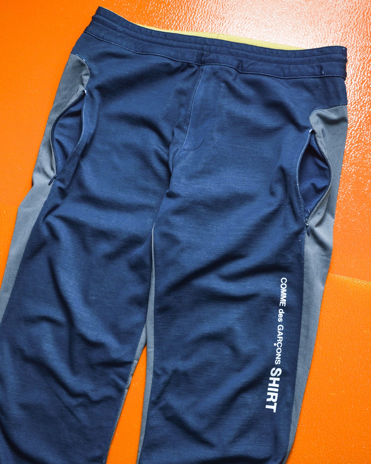 Comme Des Garçons Shirt Panelled Wool Poly Track Pants (~S~)