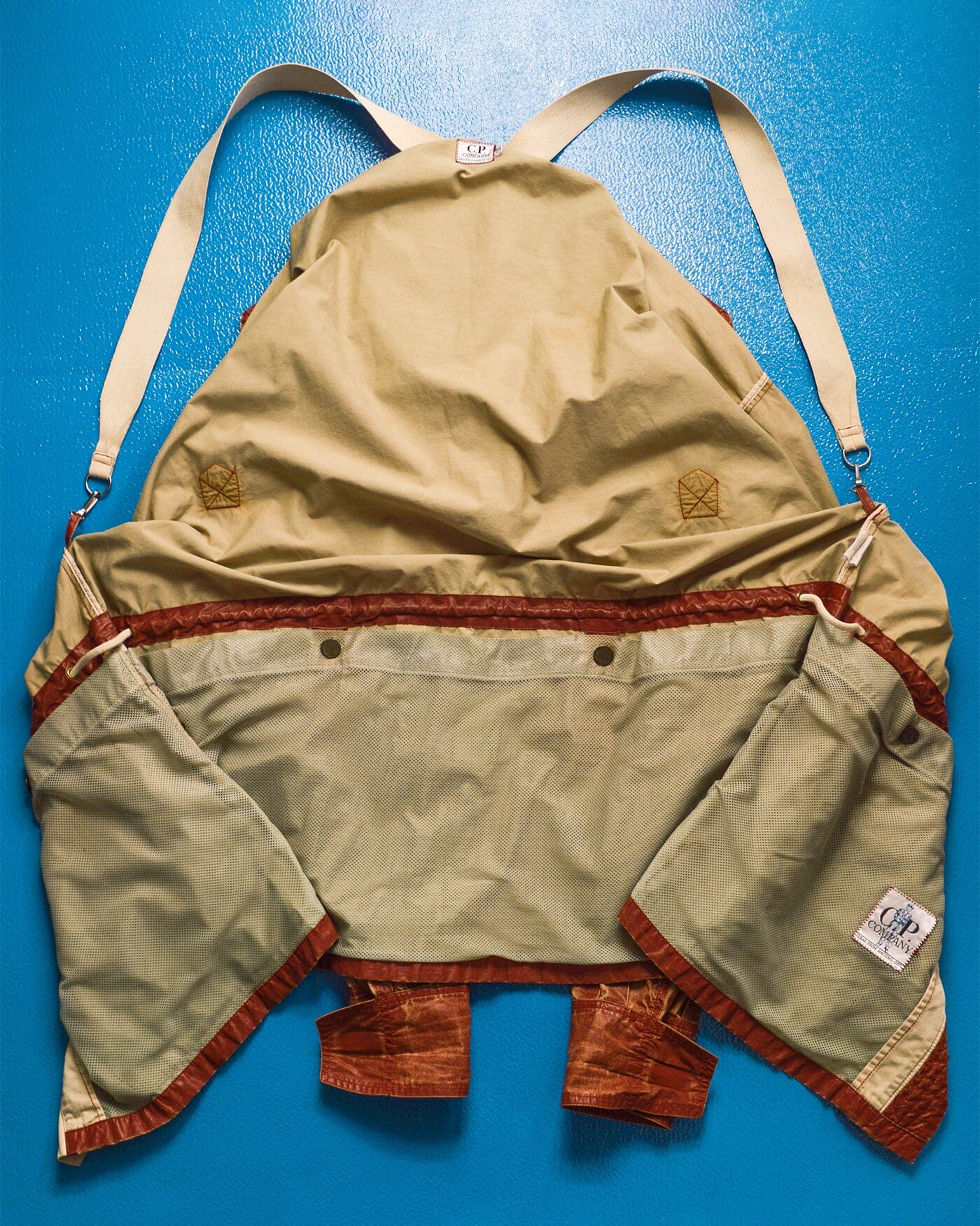 C.P. Company 1990 Ideas from Massimo Osti Weathered Material Processed Cargo Jacket with Internal Carry Straps (~XXL~)
