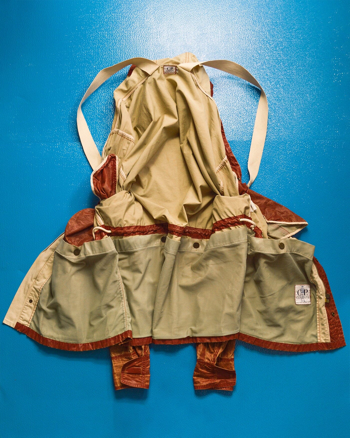 C.P. Company 1990 Ideas from Massimo Osti Weathered Material Processed Cargo Jacket with Internal Carry Straps (~XXL~)