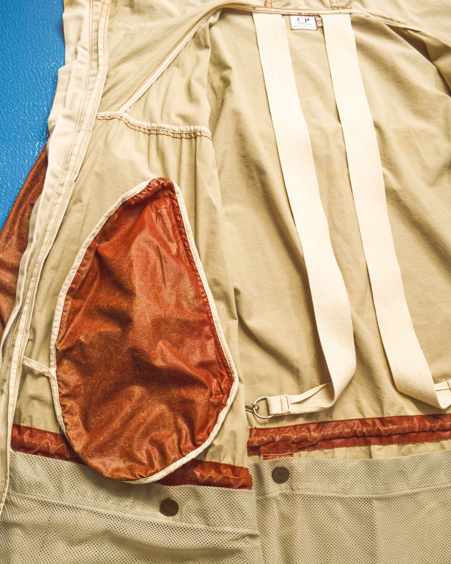 C.P. Company 1990 Ideas from Massimo Osti Weathered Material Processed Cargo Jacket with Internal Carry Straps (~XXL~)