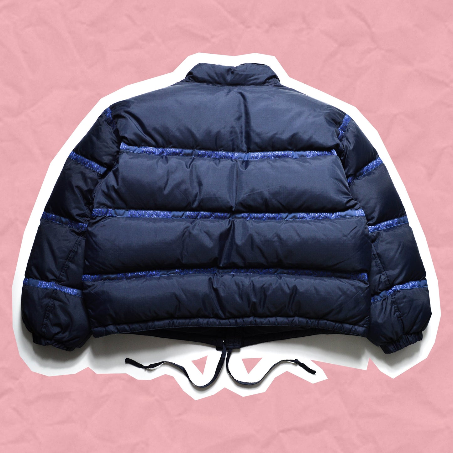 Fendissime Taped Monogram Navy Puffer Jacket (M~L)