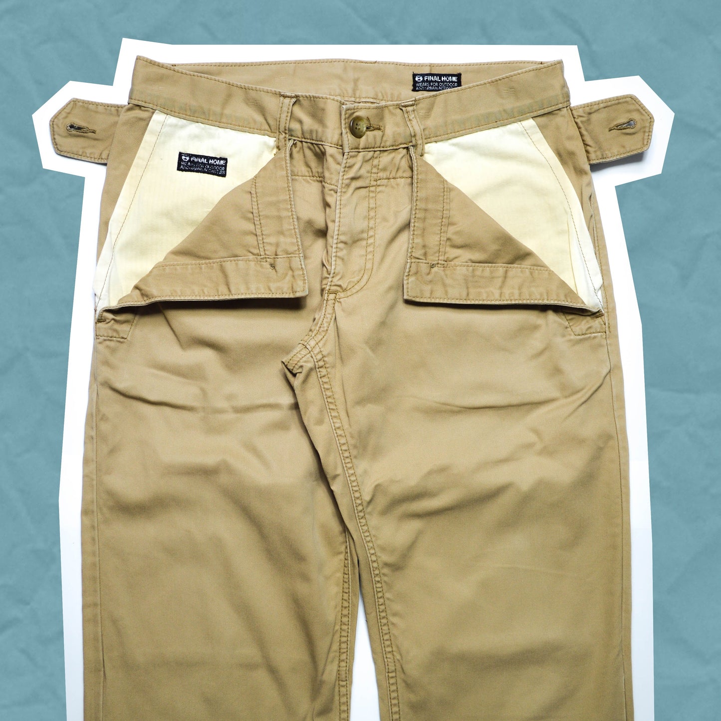 Final Home Beige Button Down Flap Pants (~30~)