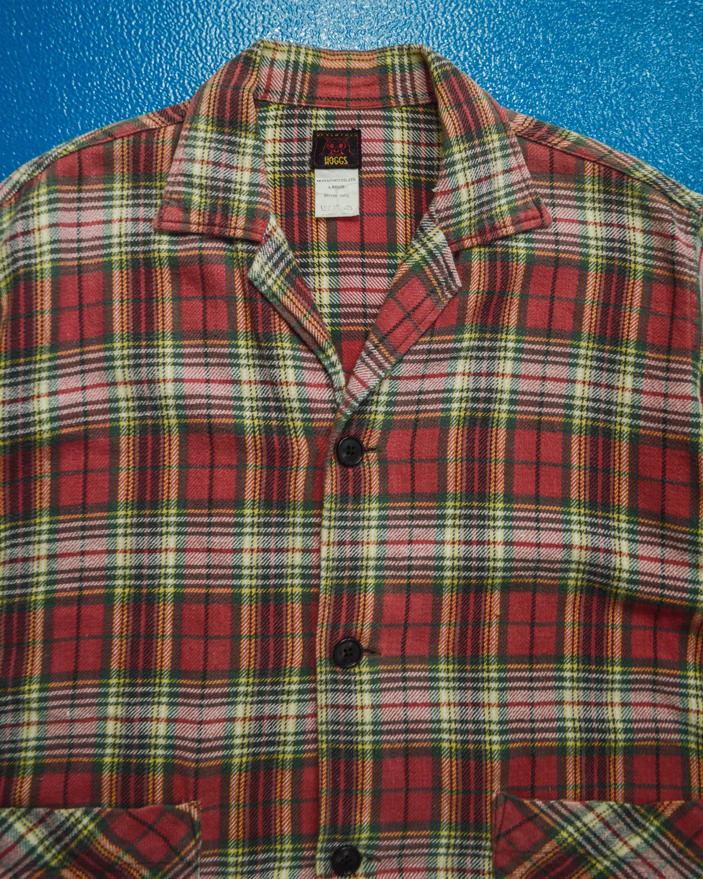 Hoggs 90s Woven Plaid Short Cotton Shirt (M~L)