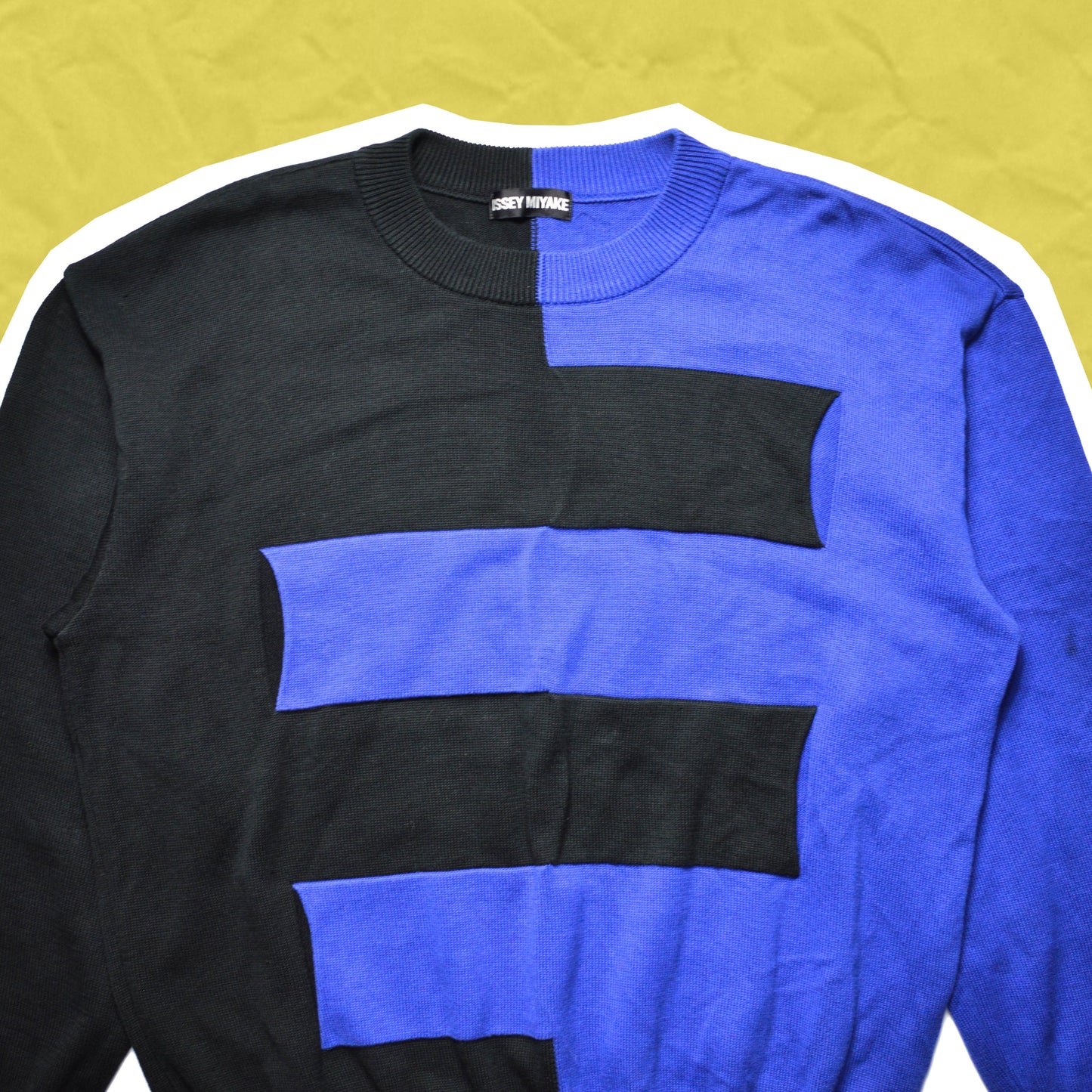 Issey Miyake Two Tone Split Slit Knit Jumper (M)