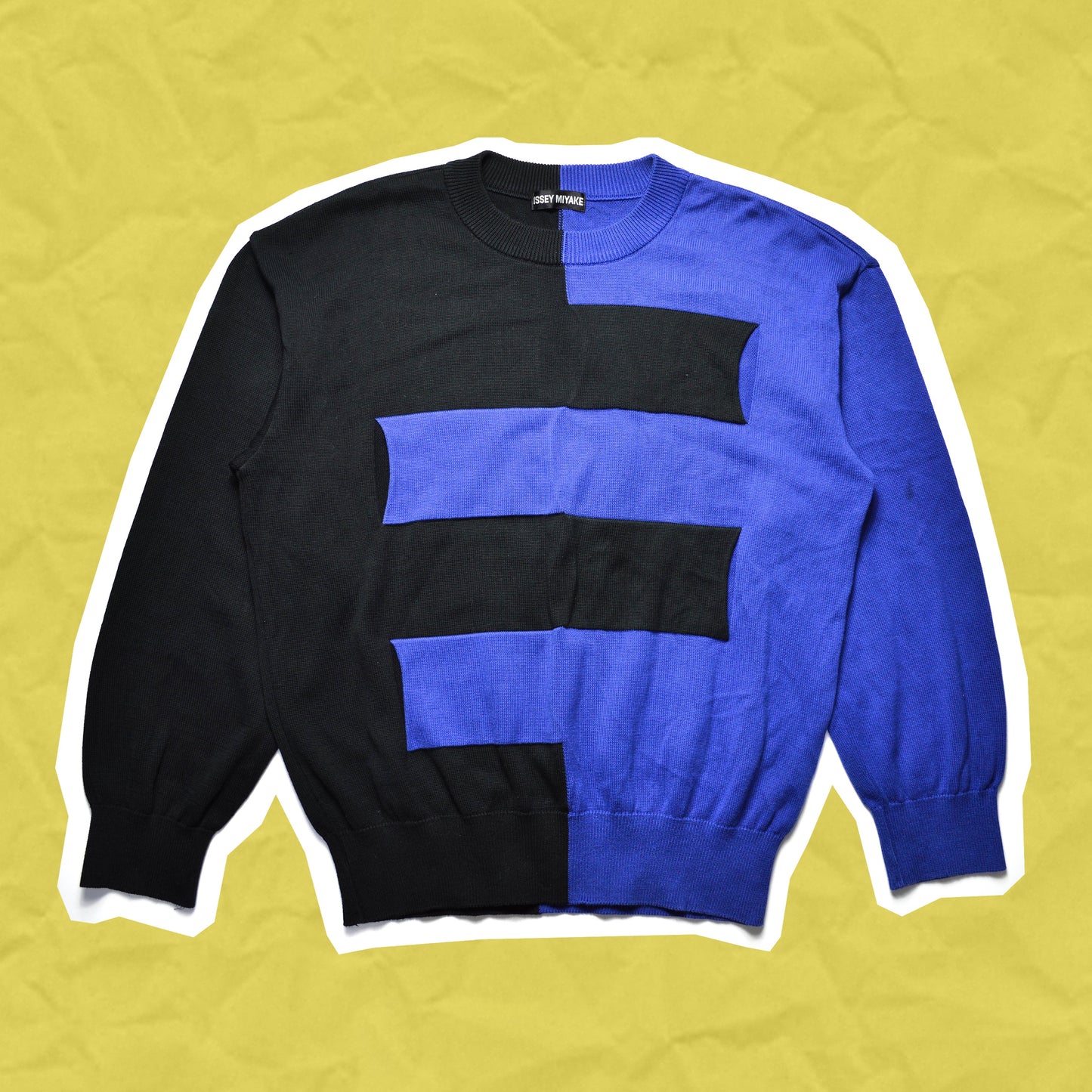 Issey Miyake Two Tone Split Slit Knit Jumper (M)
