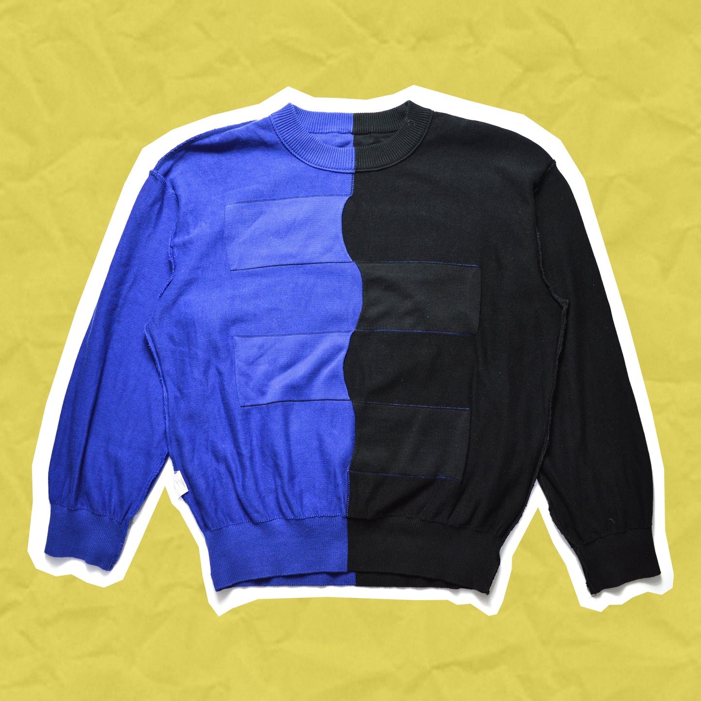 Issey Miyake Two Tone Split Slit Knit Jumper (M)