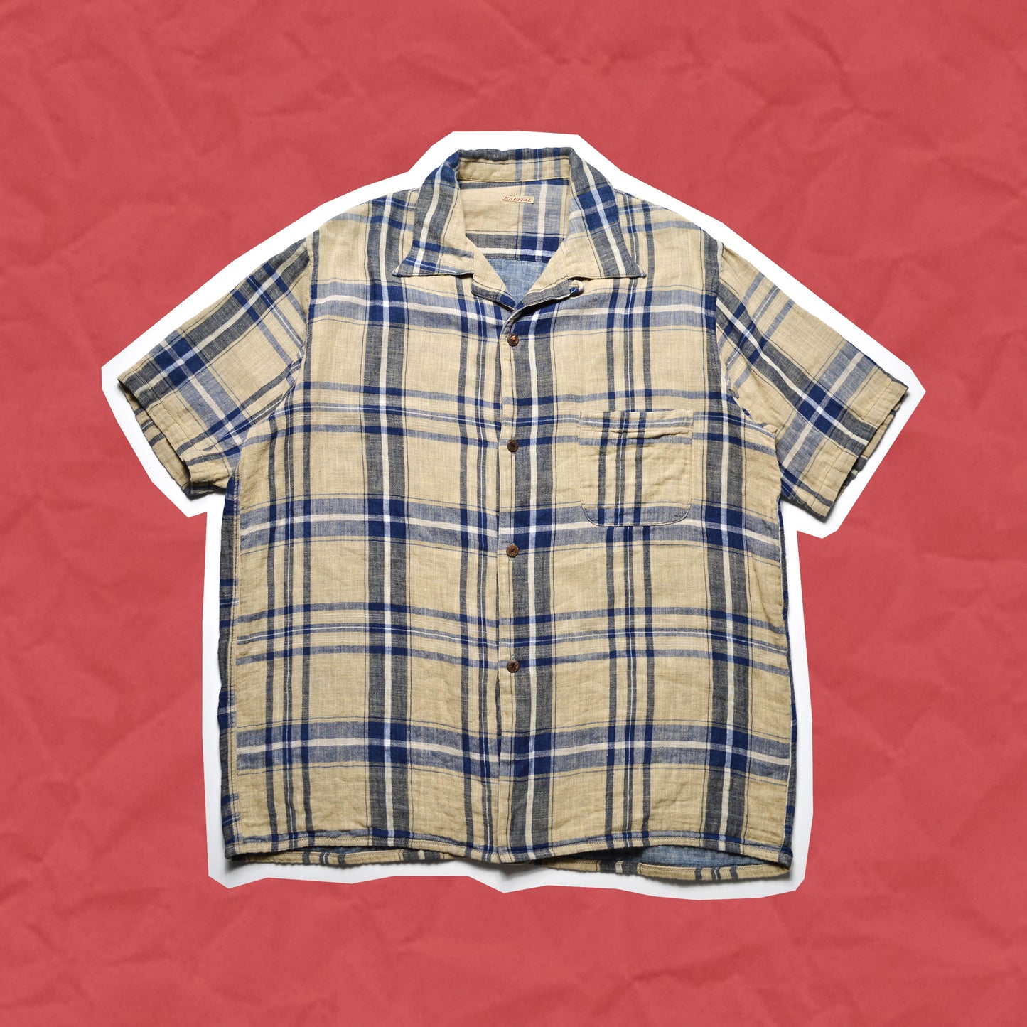 Kapital Plaid Open Collar Shirt (M~L)