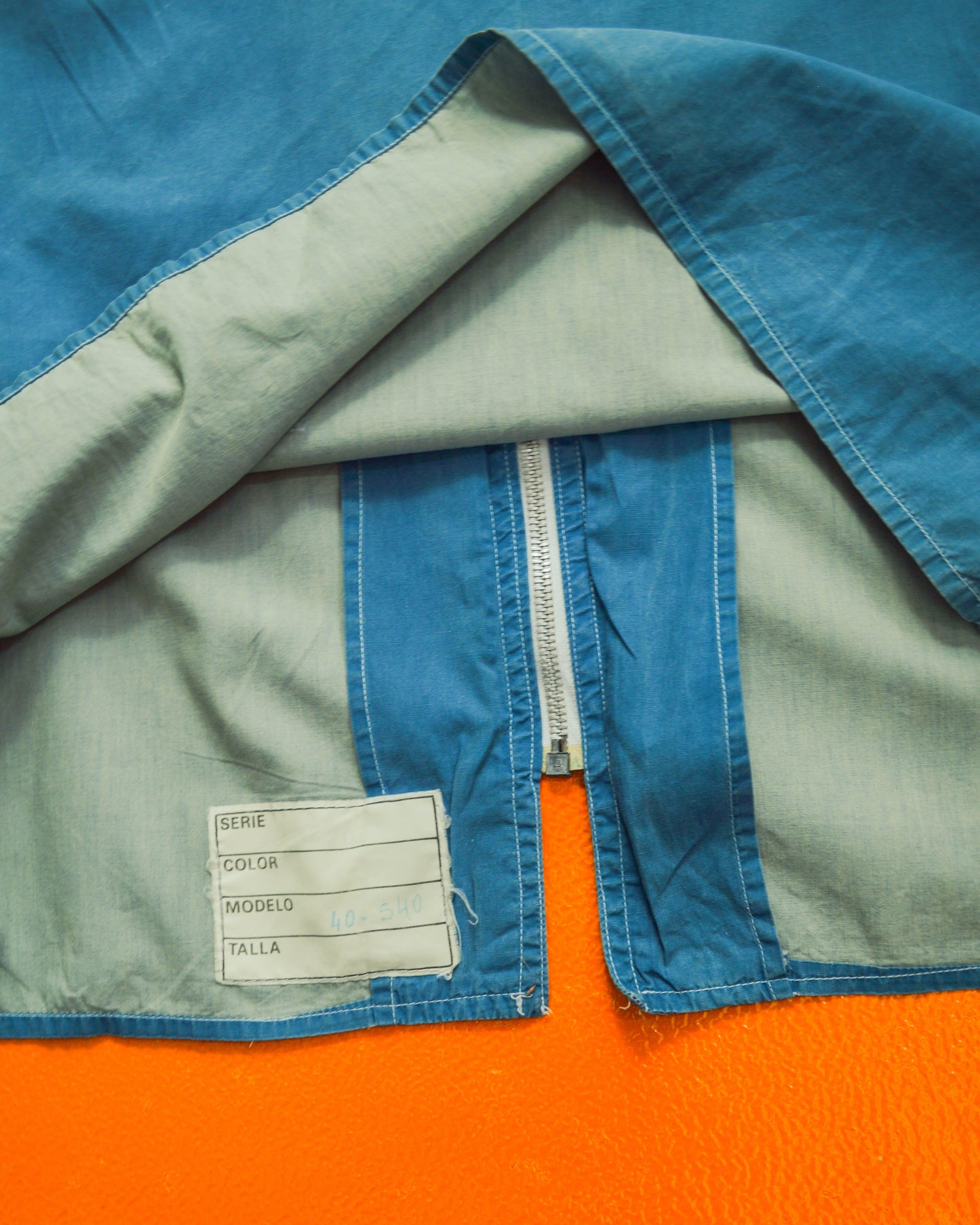 Marithe Francois Girbaud Blue 90s Zip Up Over Shirt (~M~)
