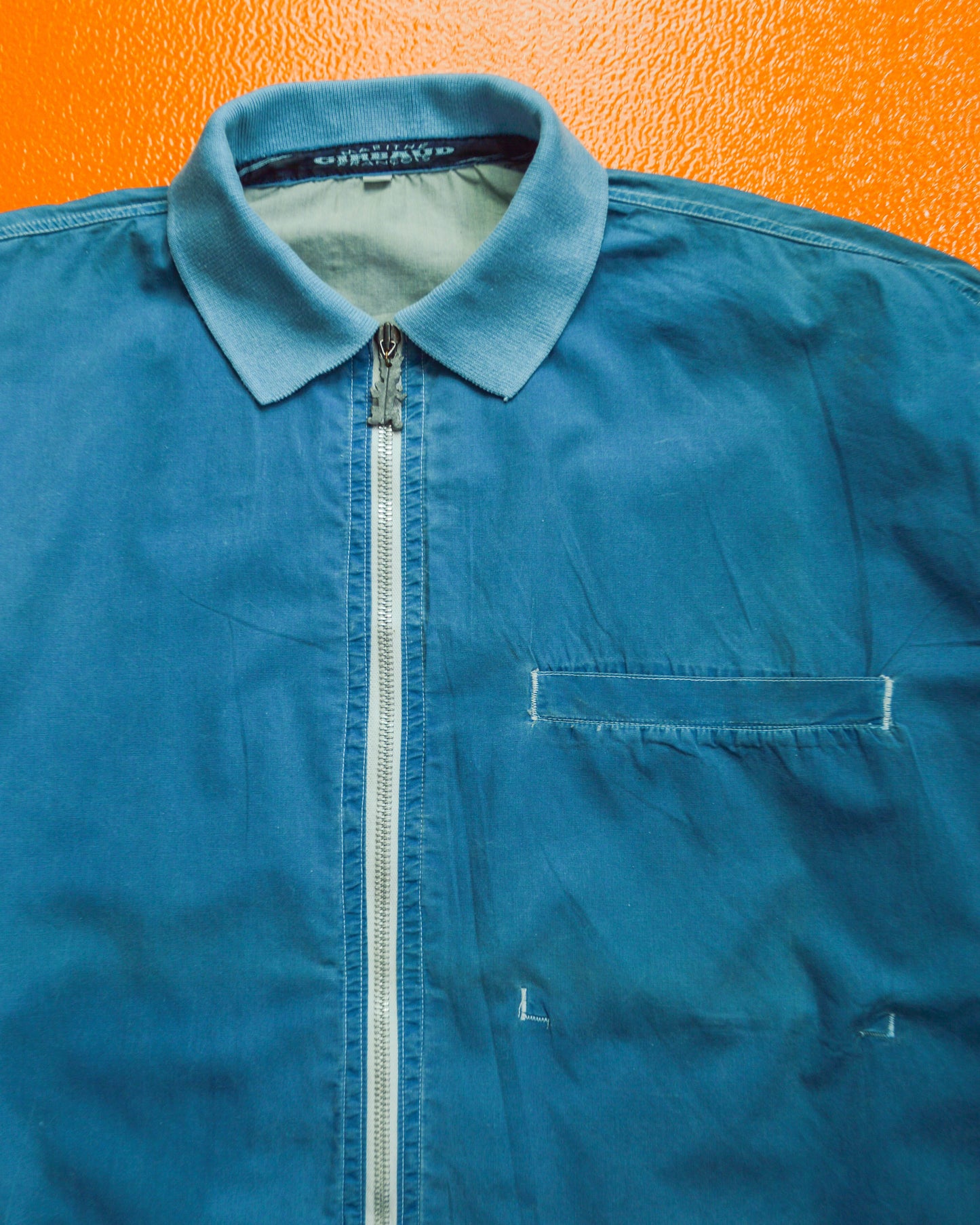 Marithe Francois Girbaud Blue 90s Zip Up Over Shirt (~M~)