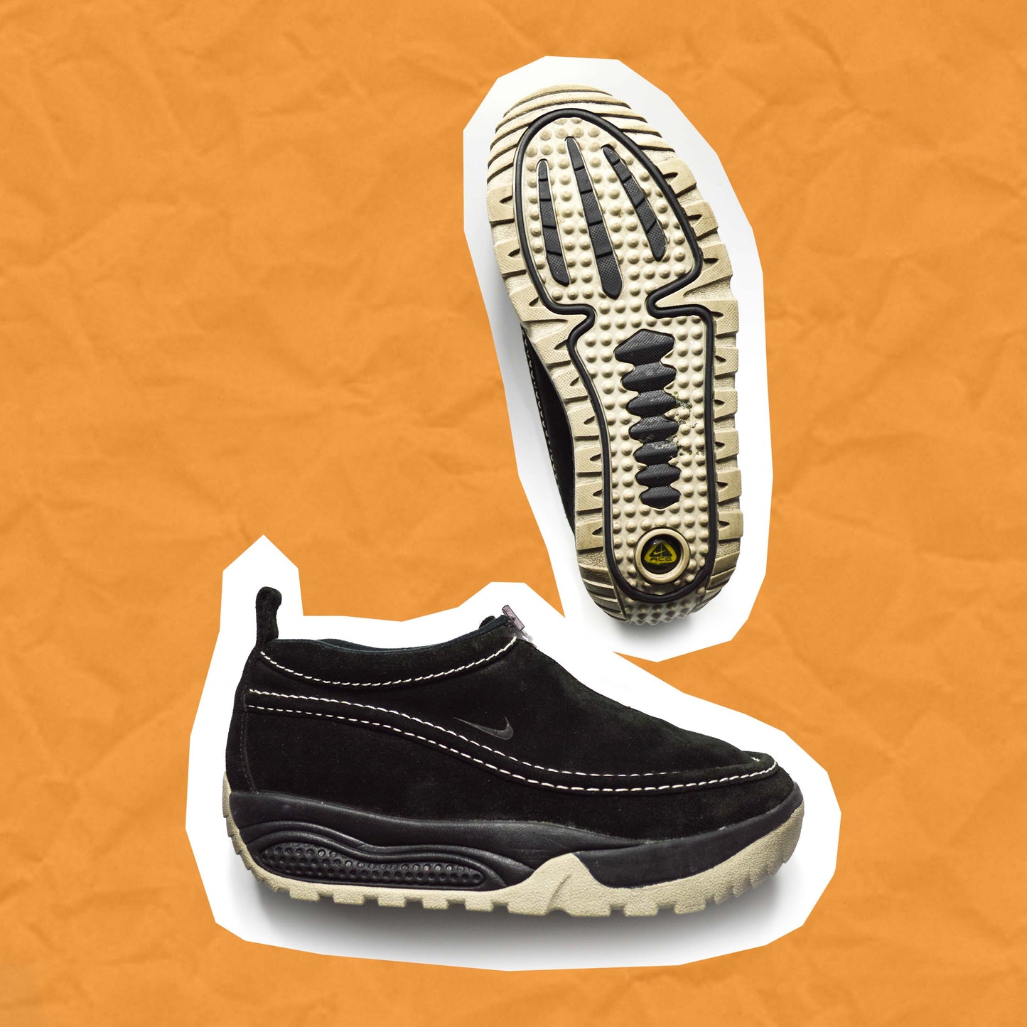 Nike ACG 1999 Izy Front Zip Black Sneakers (UK 10)
