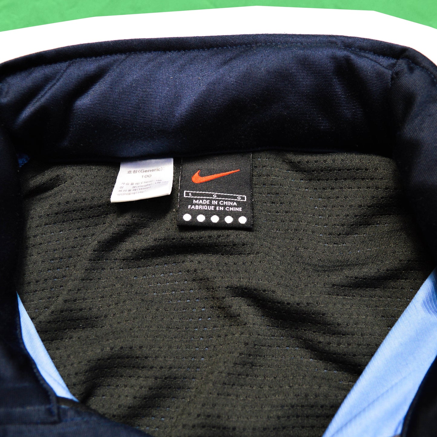 Nike Fall 1999 Alpha Project Soft Blue Center Swoosh Quarter Zip Pullover Jacket (M~L)