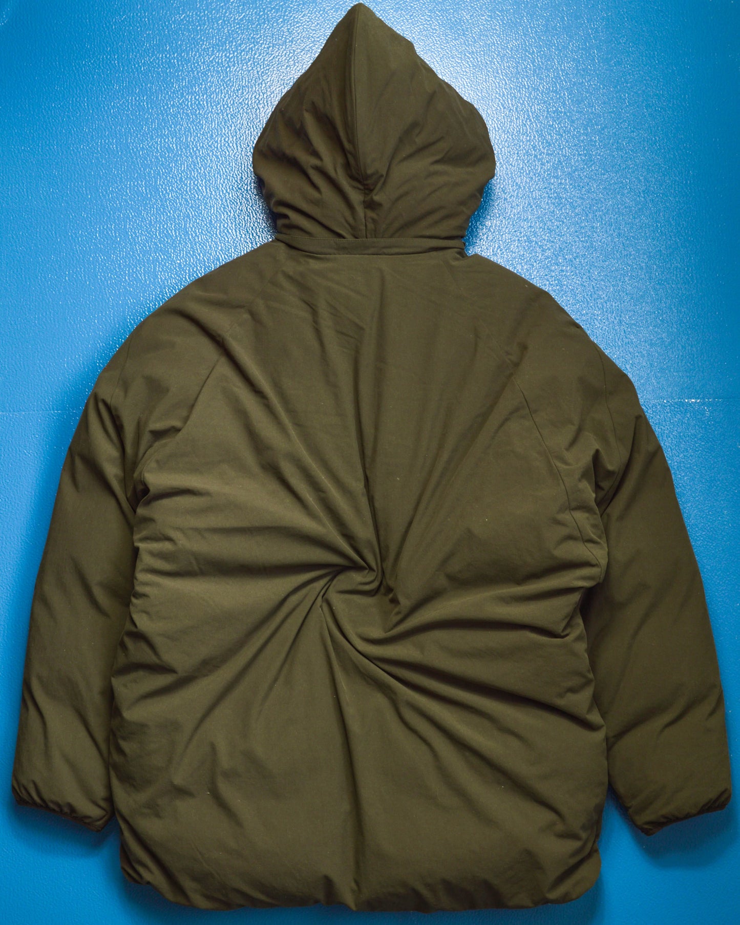 Nike Olive Military Style Minimal Down Split Hood Parka Jacket (XL)
