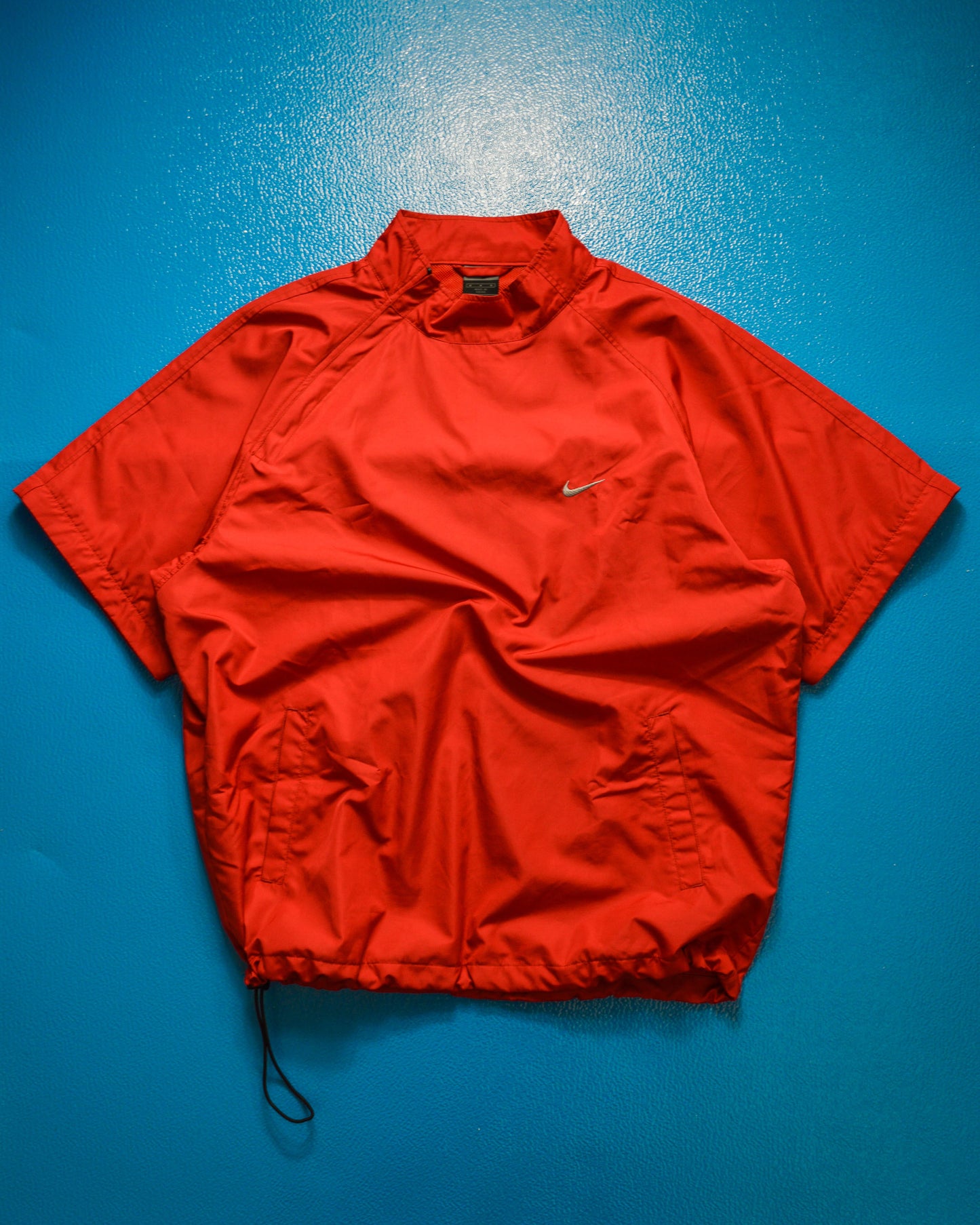 Nike Red Clima-fit Asymmetrical Half Sleeve Convertible Quarterzip Tracktop (M)