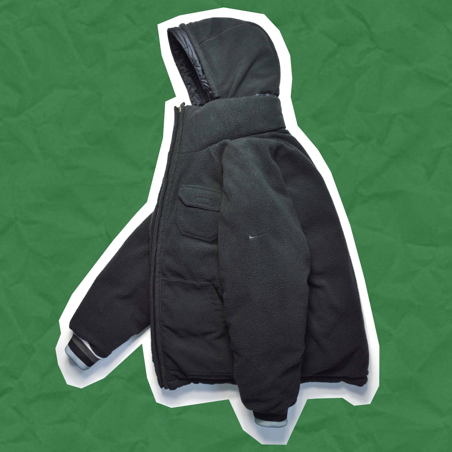Nike Reversible Dark Tones Colour Blocked / Fleece Puffer Jacket (~M~)