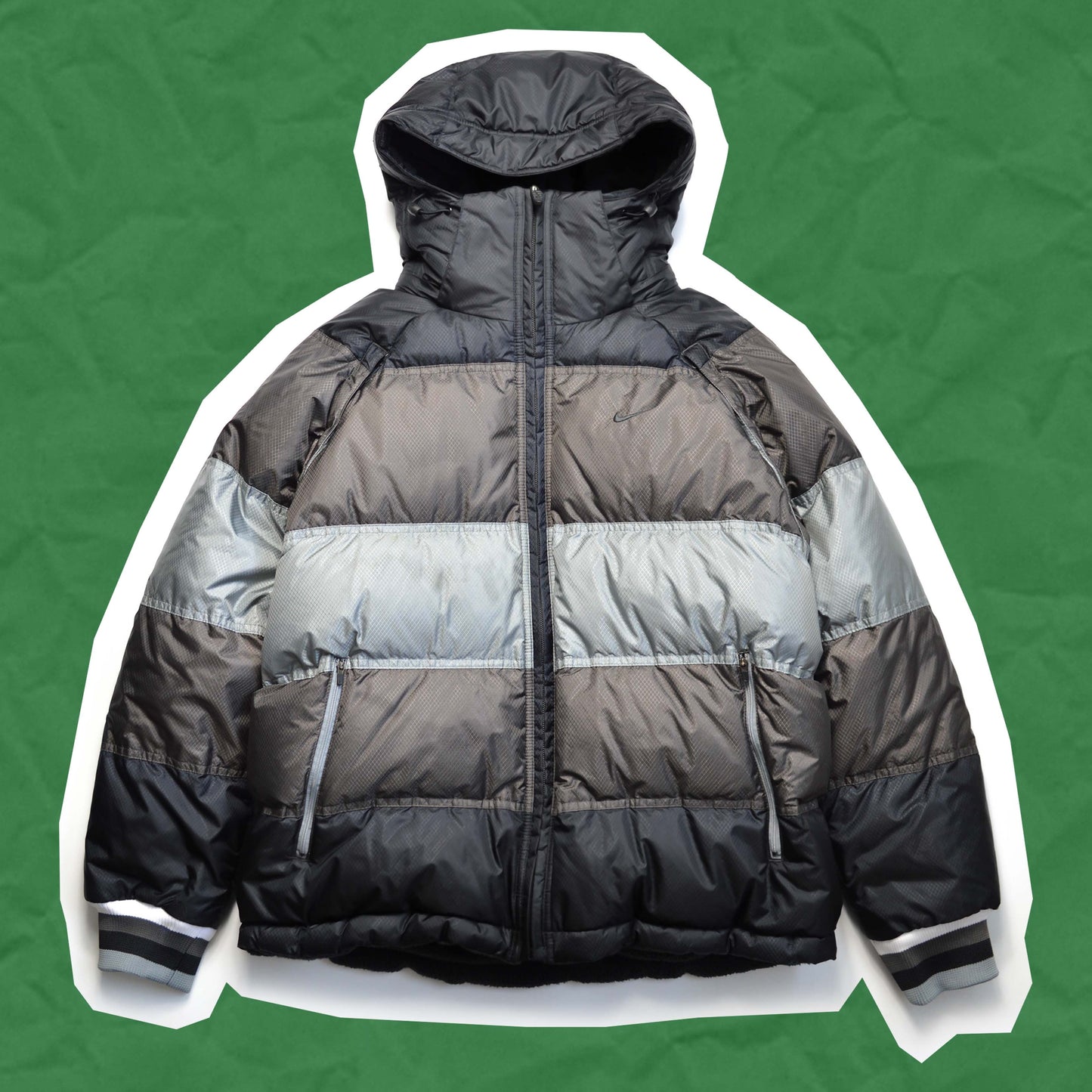 Nike Reversible Dark Tones Colour Blocked / Fleece Puffer Jacket (~M~)