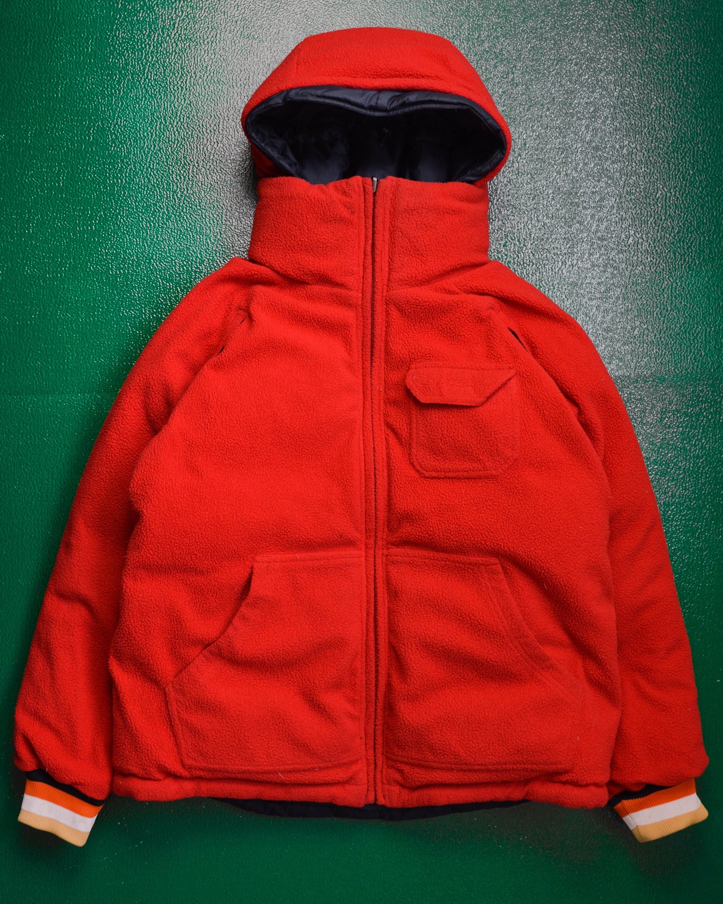 Nike Reversible Nylon / Fleece Navy / Red Puffer Jacket (L & XL)