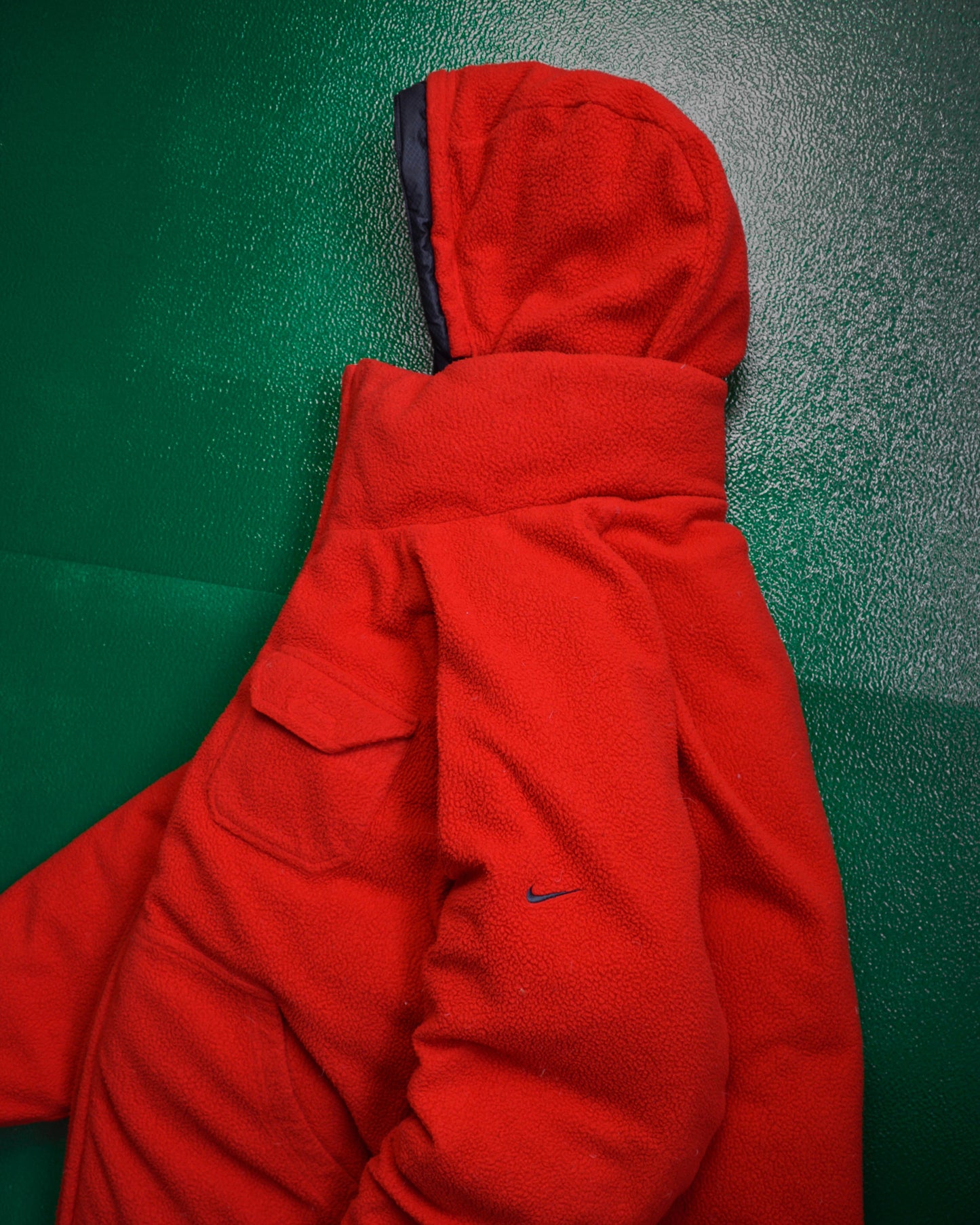 Nike Reversible Nylon / Fleece Navy / Red Puffer Jacket (L & XL)