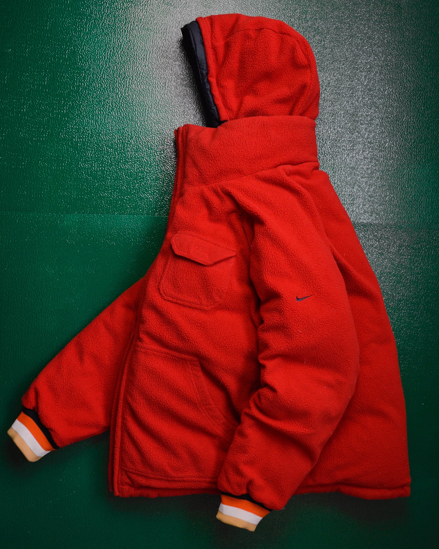Nike Reversible Nylon / Fleece Navy / Red Puffer Jacket (L & XL)