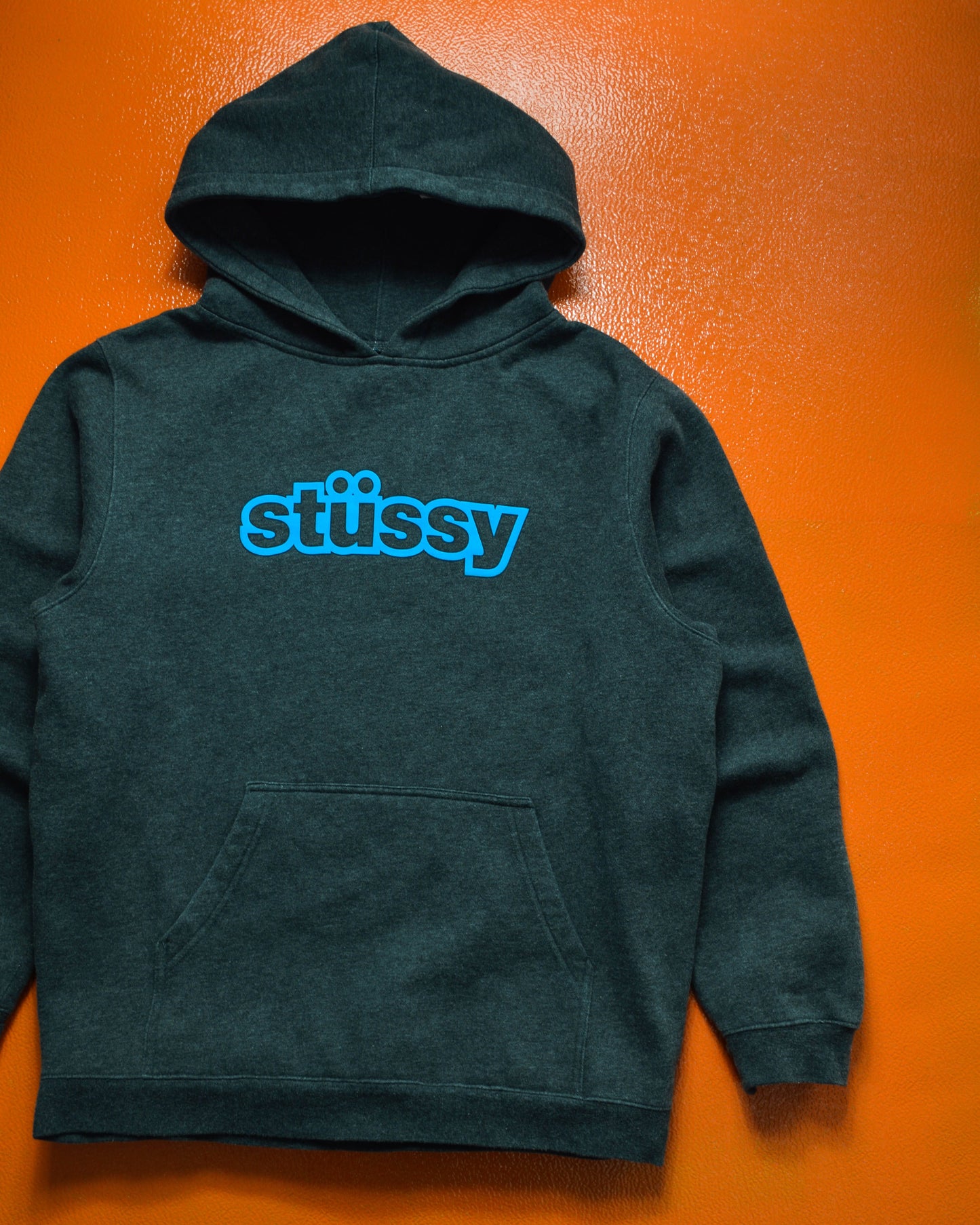 Stussy Dark Grey / Blue Bubble Logo Pullover Hoody (M&L)