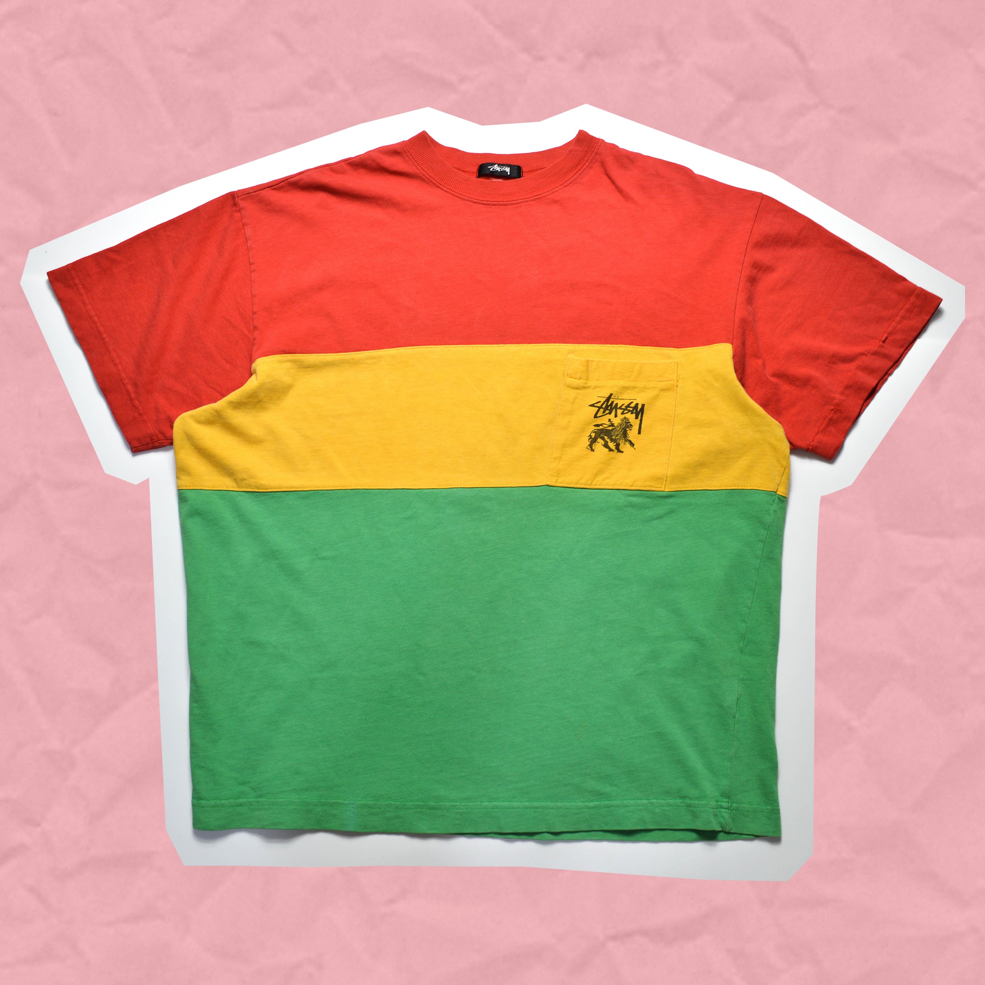 OG Stussy 80s Tri-colour Rasta T-shirt (~M~) – shop.allenreji