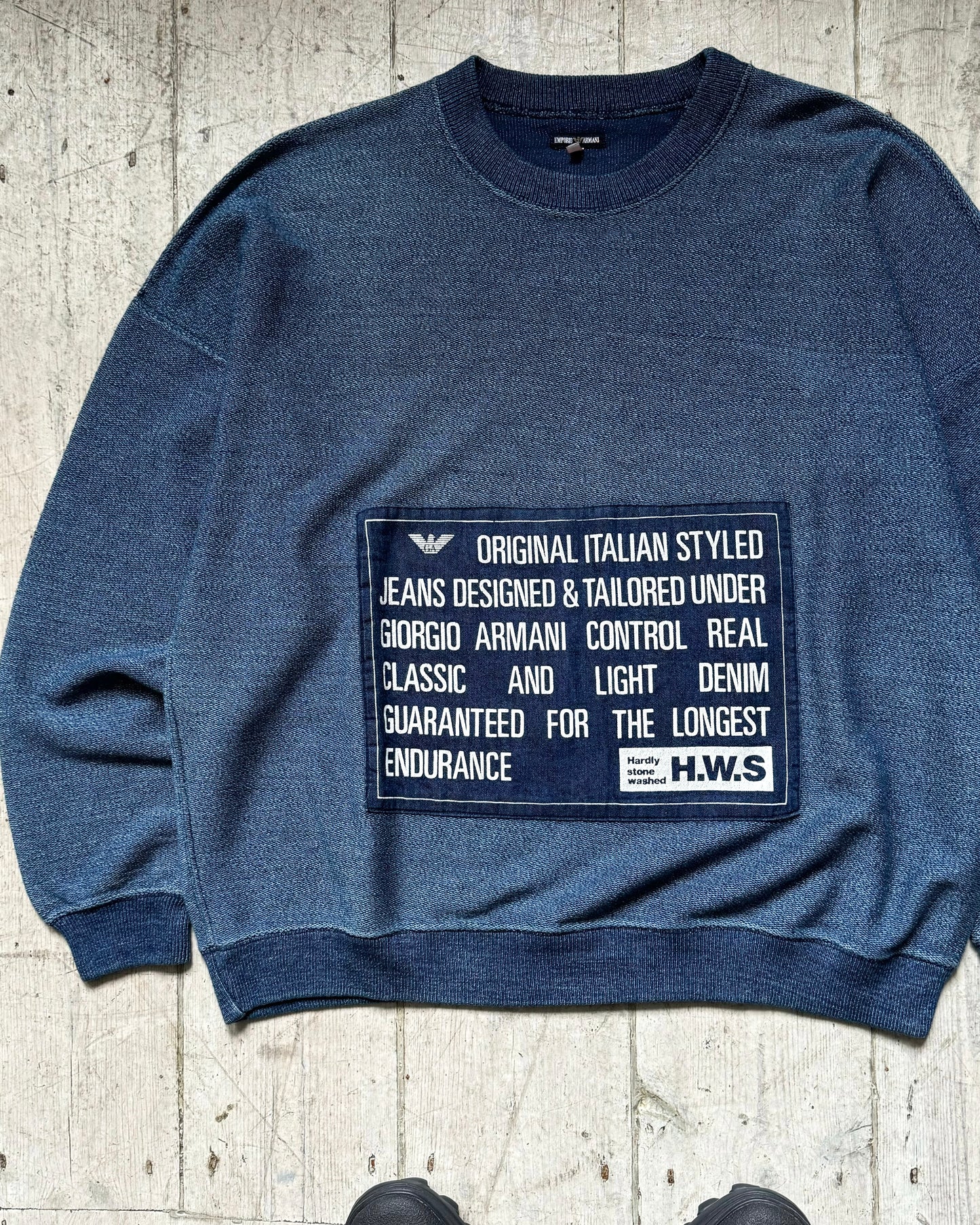 Mid 80s HWS - Hardly Stone Washed Process  Appliqué Panel Jumper (~L~)