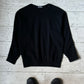 80s Black Tonal Logo Sleeve Piping Jumper (~M~)