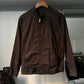 Early 2000s Brown Asymmetrical Waist Panel Zip Up Jacket (~M~)