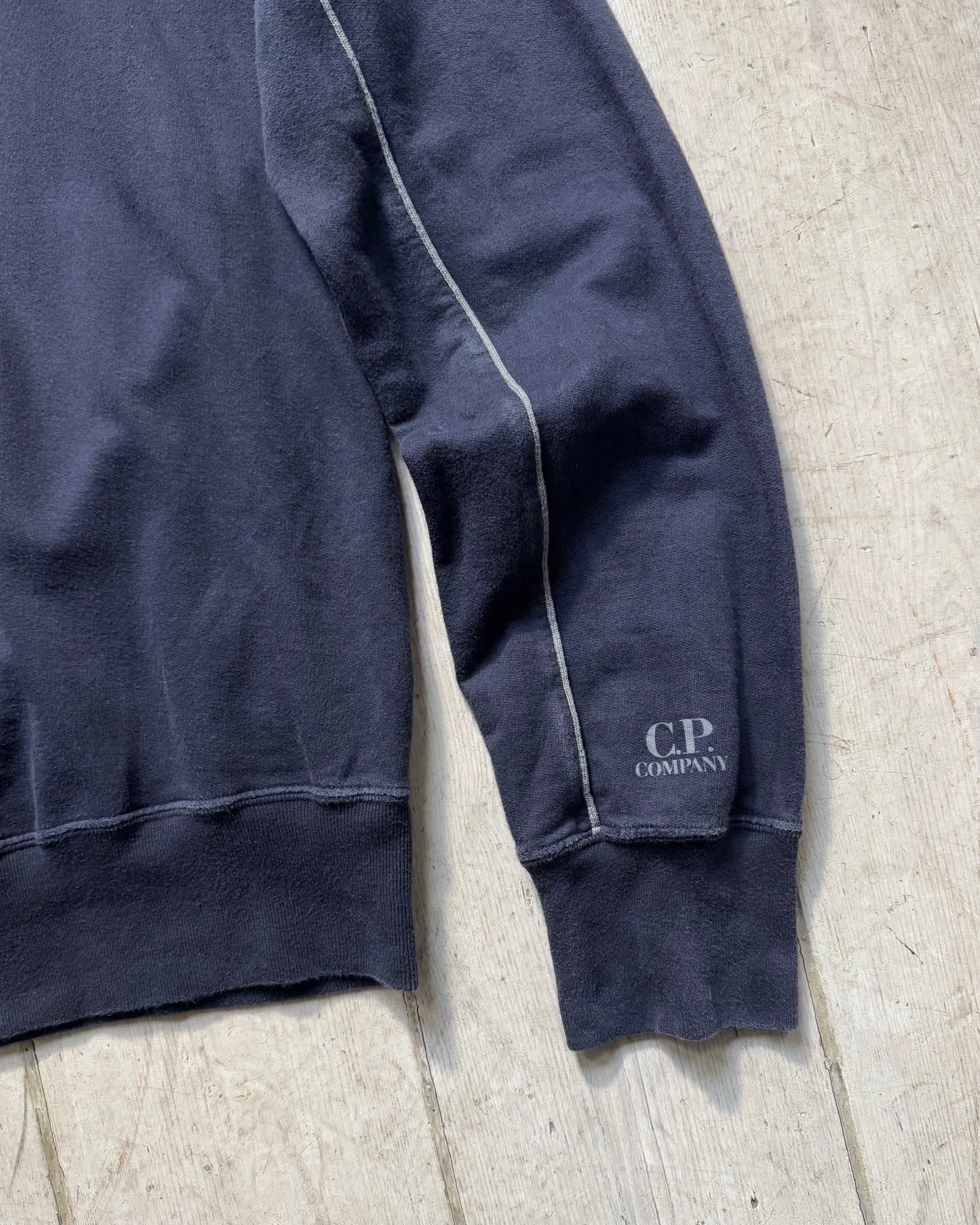 SS07 Navy Piping Hoody (M~L)