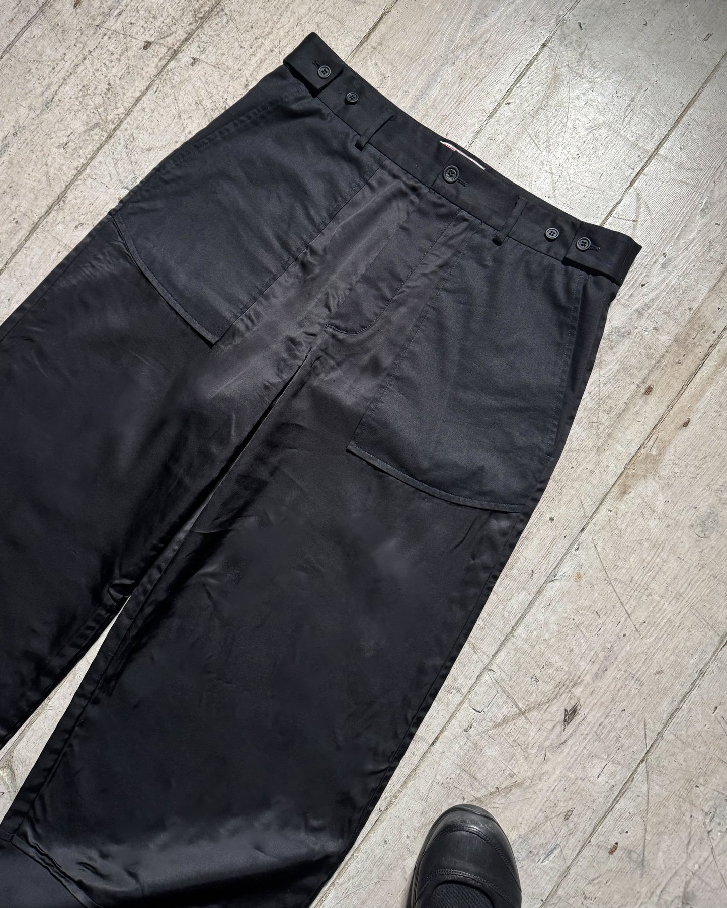 2023 Panelled Black Wide Fit Pant's  (31-34)