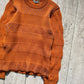 Autumn 1997 Orange Lilac Wavy Cut Jacquard Knit Sweater / Jumper (S~M)