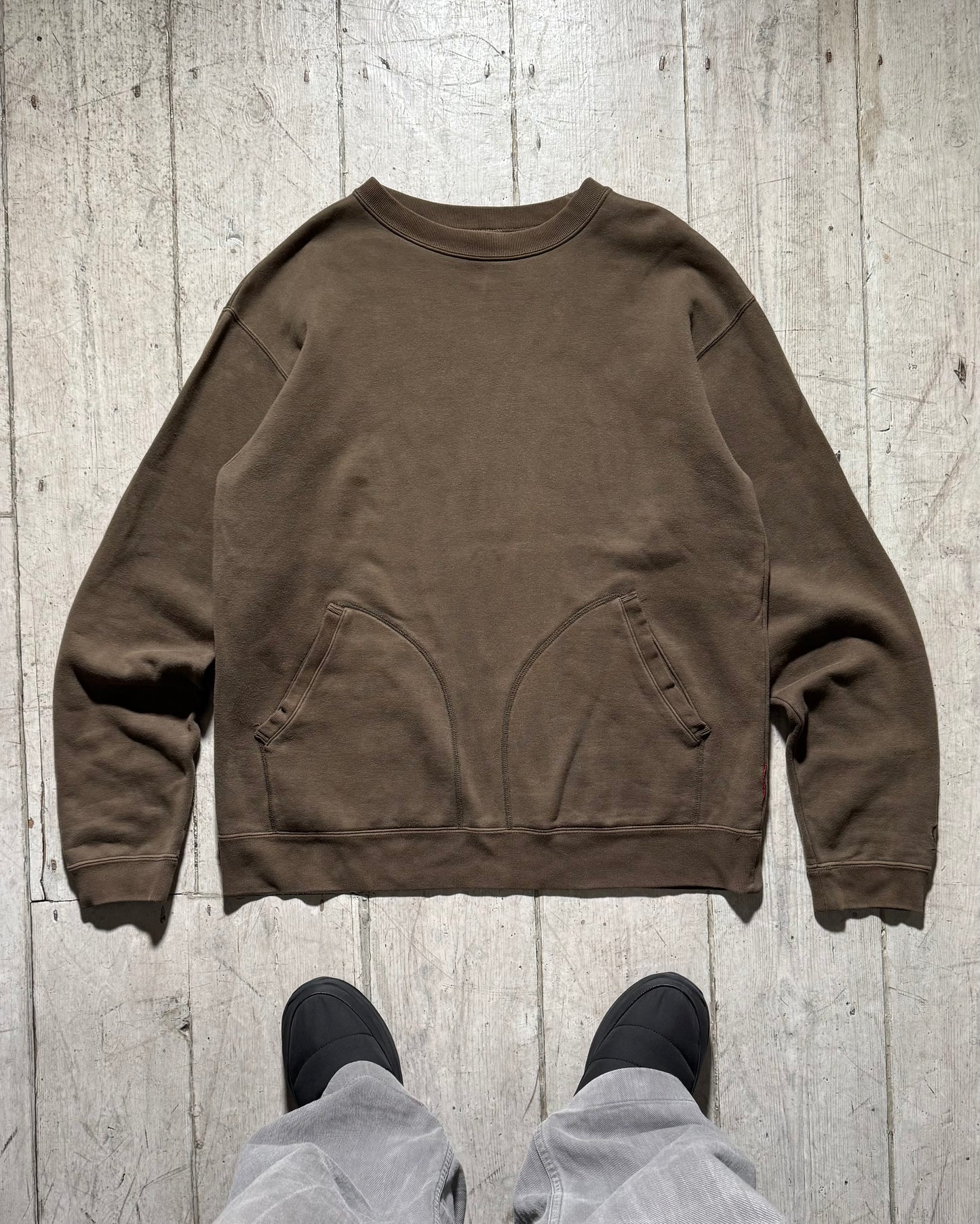 Early 2000s Brown Dual Pocket Jumper (M~L)