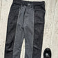 Early 2000s Grey Hybrid Striped / Denim Panelled Pants  (~30~)