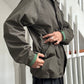 Early 2000s Olive Green Cargo Multi Pocket Coach Jacket (~L~)