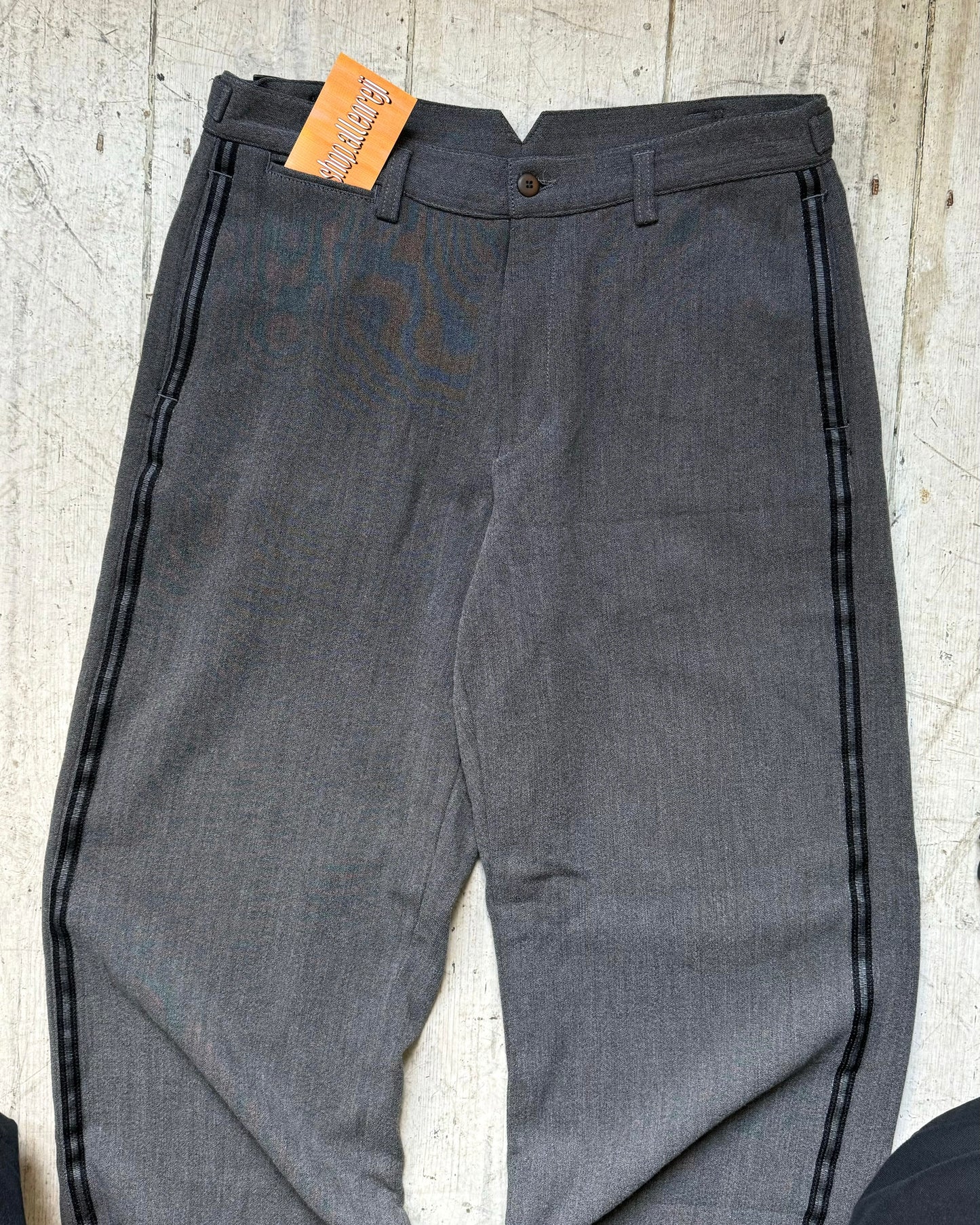 2003 Side Stripe Grey Virgin Wool / Cotton Blend Pants  (30~31)