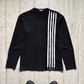 2001 Scratch / Rip Technique Panelled Black Longsleeve Top (~M~)