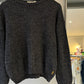 90s Grey Striped  Boxy Knit  Jumper  (~M~)