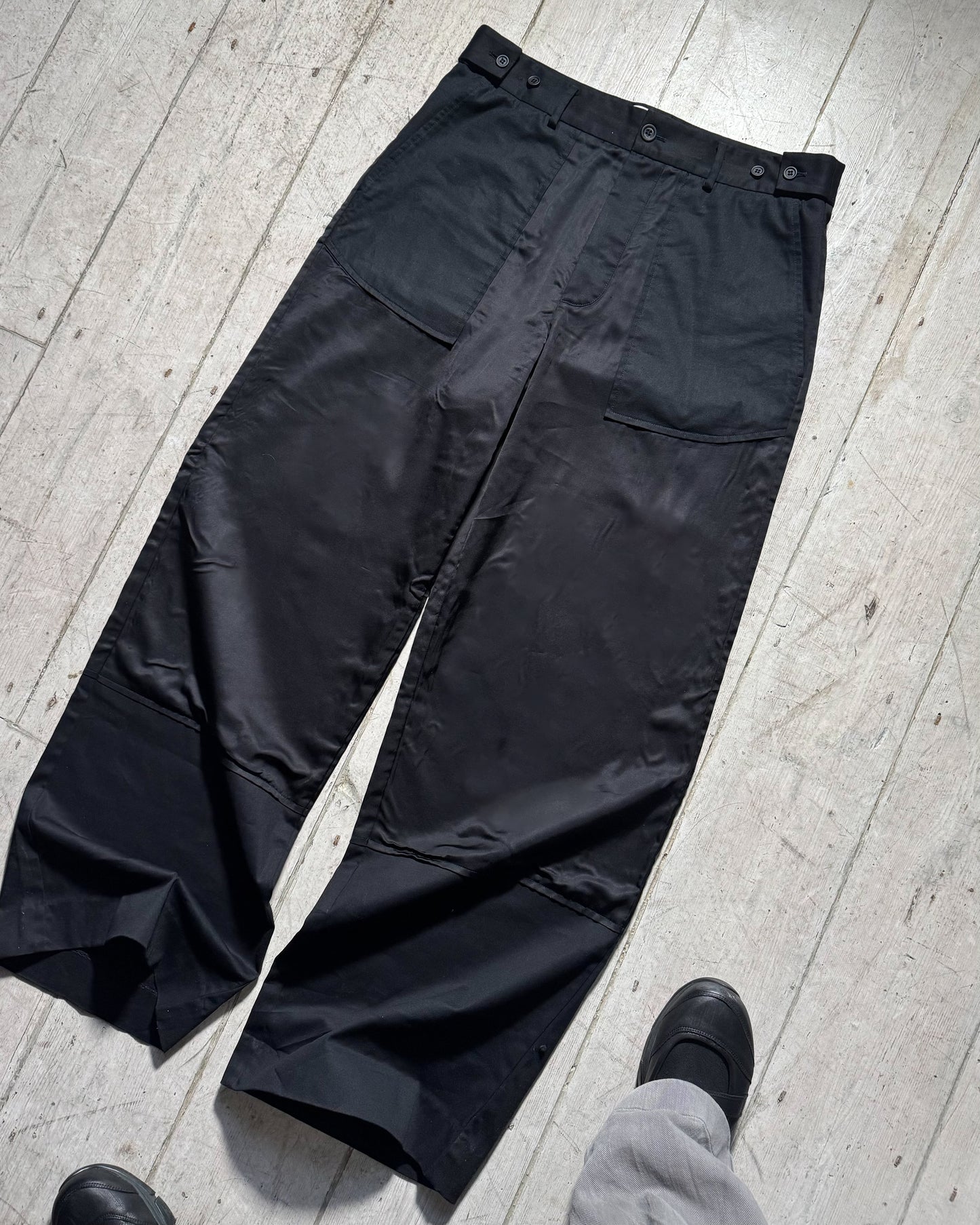 2023 Panelled Black Wide Fit Pant's  (31-34)