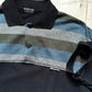 2006 Woven Panel Striped Polo Shirt / Top (S~M)