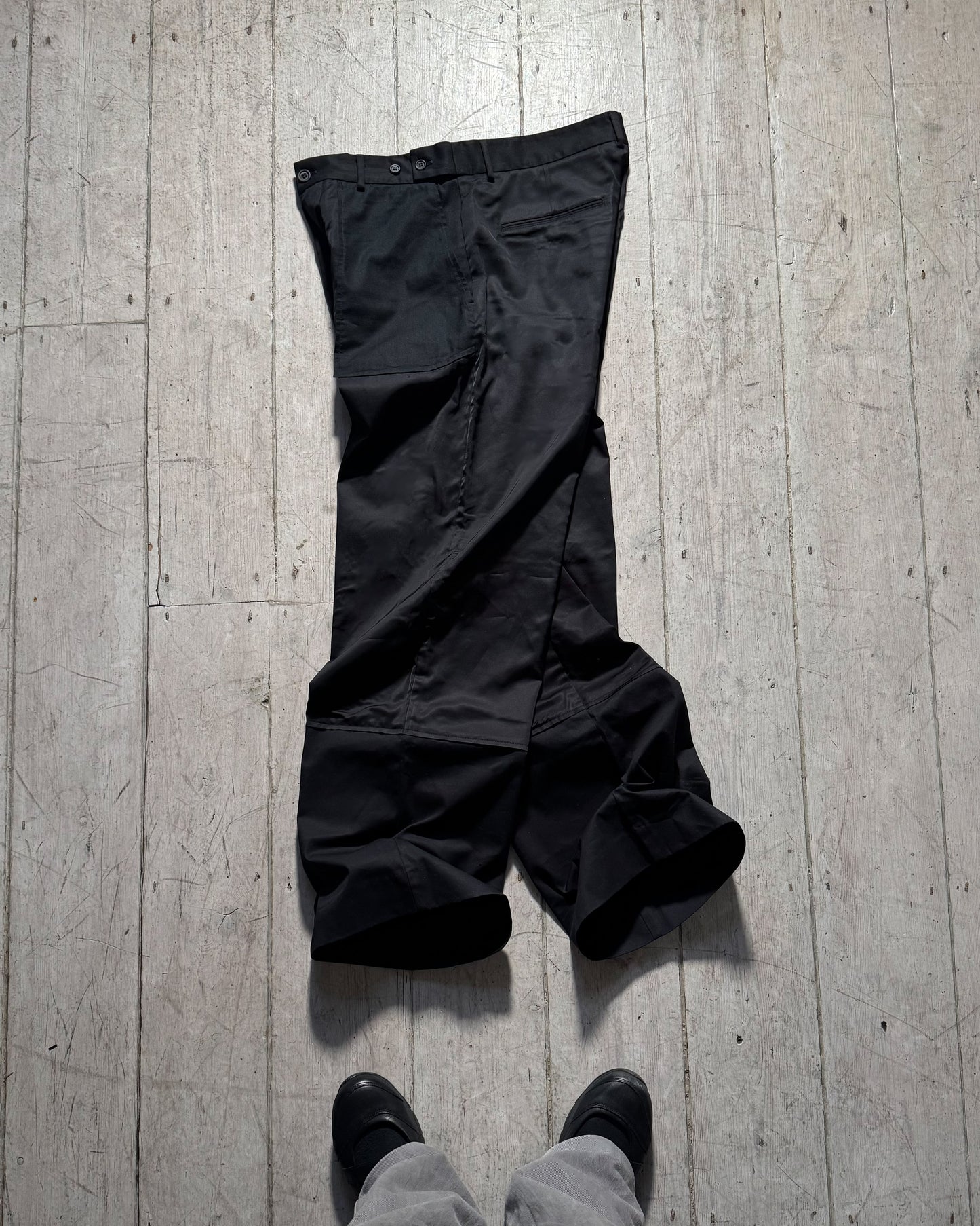 2023 Panelled Black Wide Fit Pant's  (31-34)