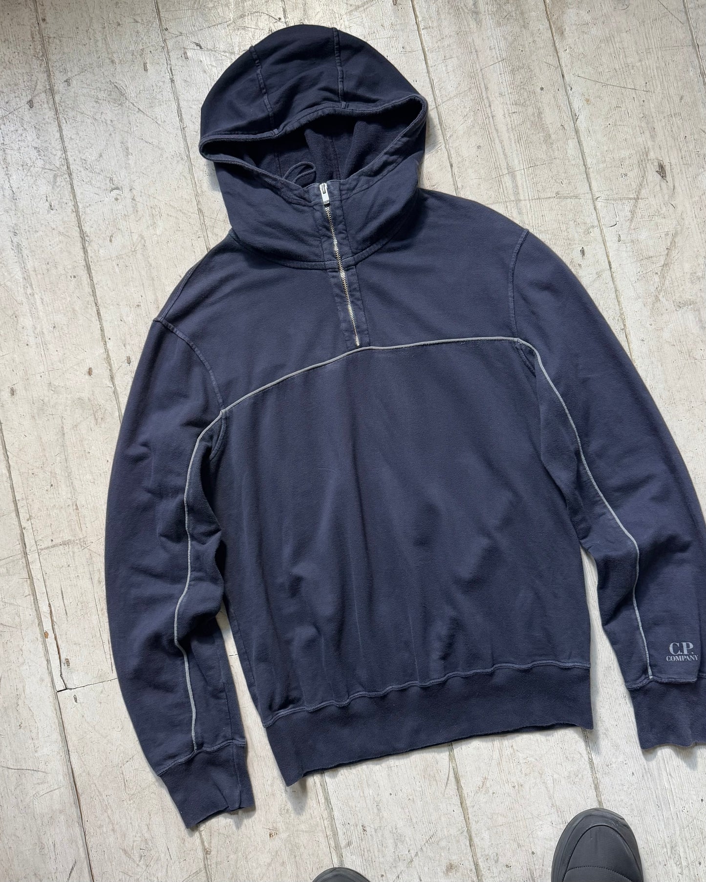 SS07 Navy Piping Hoody (M~L)