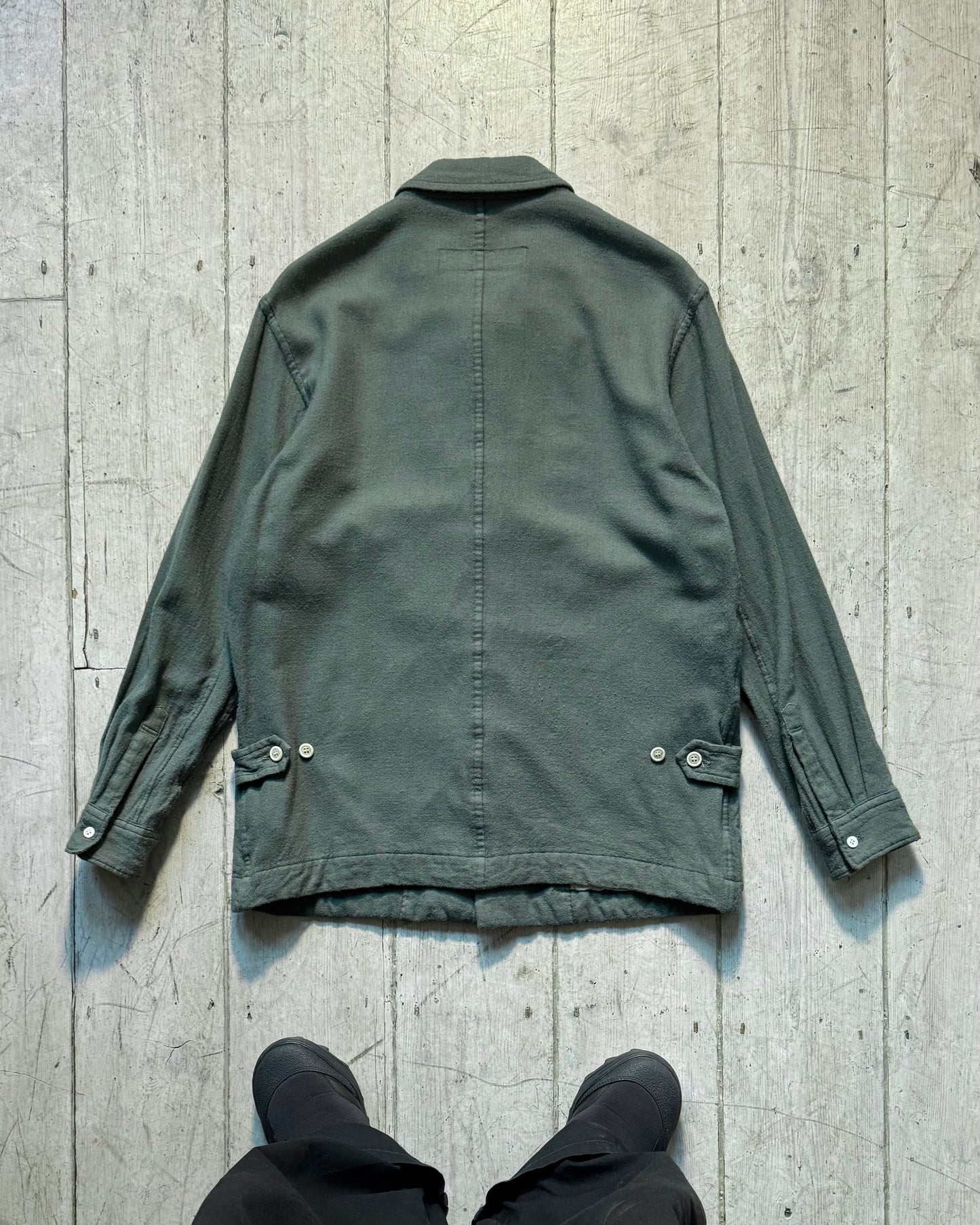 1996 Muted Grey Green  Hidden Placket Jacket (~L~)