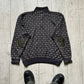 80s Pattern Elbow Panel Knit  Jumper  (M~L)