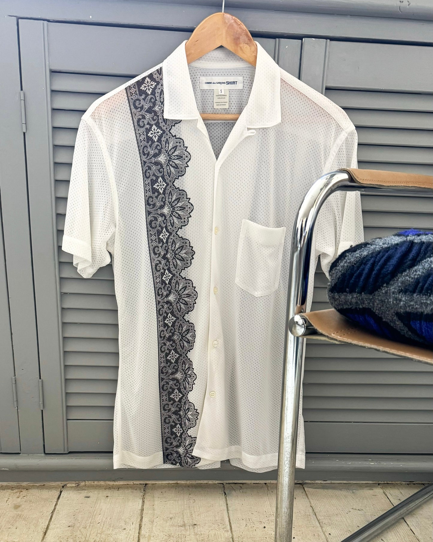 Mesh Printed Paisley Shirt (~M~)