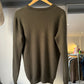 Organic Textured Olive Brown Knit Jumper  (~M~)