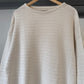 90s Cream Tonal Striped Knit Jumper (~XXL~)