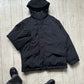 Early 2000s Black Padded Down Jacket / Parka (~XL~ )