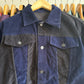 Corduroy Asymmetrical Two Tone Trucker Jacket (S-M)