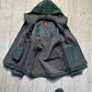 2000s Iridescent Deep Green Fleece Lined Side Zip Technical Jacket (~M~)