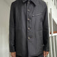 2002 Homme Textured Needle Punch Style Tonal Black Work Jacket (~M~)